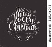 christmas hand lettering design | Shutterstock .eps vector #515146045