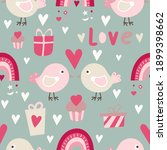 seamless pattern for valentines ... | Shutterstock .eps vector #1899398662