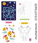 space activity pages for kids.... | Shutterstock .eps vector #2151573635
