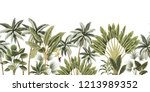 tropical vintage botanical palm ... | Shutterstock .eps vector #1213989352
