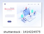 human resources website page... | Shutterstock .eps vector #1414224575
