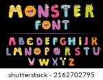 cute monster english alphabet ... | Shutterstock .eps vector #2162702795