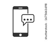vector phone message icon... | Shutterstock .eps vector #1675661698