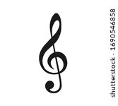 treble clef vector icon... | Shutterstock .eps vector #1690546858