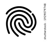 fingerprint vector icon. touch... | Shutterstock .eps vector #1929079748
