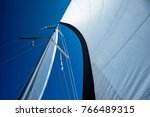 Sails Of A Sailing Yacht In The ...