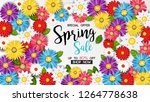 spring sale banner with... | Shutterstock .eps vector #1264778638