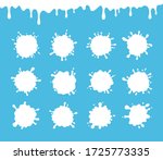 vector set of milk blots... | Shutterstock .eps vector #1725773335