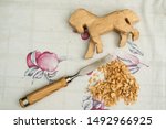 Wooden Horse With Sawdust And...