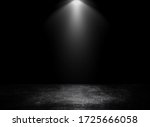 Empty space of Concrete floor grunge texture background with spotlight.