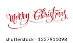 merry christmas red hand drawn... | Shutterstock .eps vector #1227911098