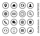 web icon set symbol. website... | Shutterstock .eps vector #1406789282
