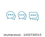 chat symbol icon  speech bubble ... | Shutterstock .eps vector #1433730515