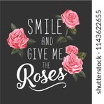 Typography Slogan With Rose...
