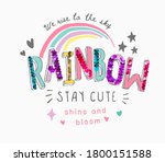 colorful rainbow slogan with... | Shutterstock .eps vector #1800151588