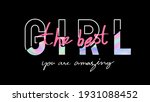 the best girl slogan holography ... | Shutterstock .eps vector #1931088452