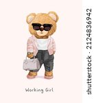 Working Girl Slogan With Cute...