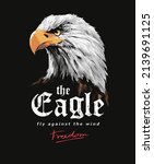 Eagle Slogan With Eagle Head...