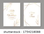 set of modern floral luxury... | Shutterstock .eps vector #1754218088