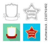 isolated object of emblem and... | Shutterstock .eps vector #1210741402