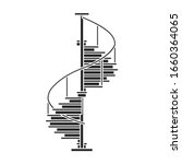 Metal Staircase Vector Icon...
