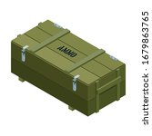 Ammo Box Vector Icon. Isometric ...