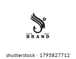 flying fishhook logo... | Shutterstock .eps vector #1795827712