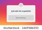 Instagram Question Sticker. Ask ...