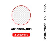 youtube profile icon interface. ... | Shutterstock .eps vector #1722154822
