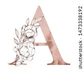 Dusty Rose And Brown Letter A ...
