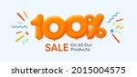 special summer sale banner 100  ... | Shutterstock .eps vector #2015004575