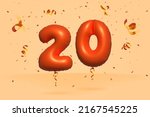 3d number 20 sale off discount... | Shutterstock .eps vector #2167545225