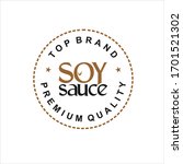 soy sauce logo label circle... | Shutterstock .eps vector #1701521302