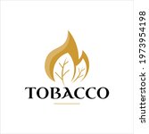 tobacco logo leaf flame vector... | Shutterstock .eps vector #1973954198