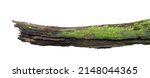 Log With Green Moss Isolated On ...