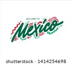 mexico. name country word text... | Shutterstock .eps vector #1414254698