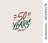 50 years anniversary pictogram... | Shutterstock .eps vector #1826494178