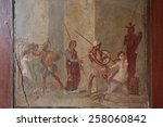Pompeii Fresco  Naples  Italy 