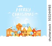 merry christmas and a happy new ... | Shutterstock .eps vector #503244985
