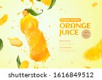 Orange Bottle Juice Ads With...