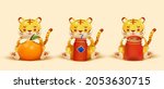 3d rendering tigers putting... | Shutterstock . vector #2053630715