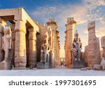 Luxor Temple Courtyard And The...