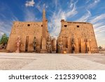 Small photo of World famous Luxor Temple, view of the main entrance, Egypt