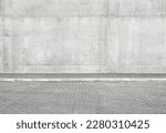 a fragment of a street city concrete wall of a building and an paving stones. Building's facade. Mocap or background for creativity