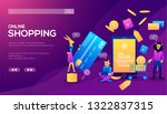 smart phone online shopping... | Shutterstock .eps vector #1322837315
