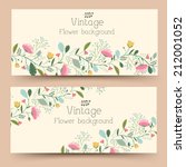 retro flower vertical banners... | Shutterstock .eps vector #212001052