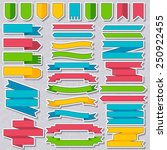 set of colored ribbons sticker... | Shutterstock .eps vector #250922455
