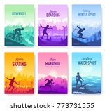 colorful covers with various... | Shutterstock .eps vector #773731555