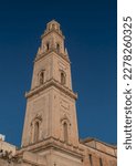 Bell tower of the cathedral of Lecce, Italy, in the square of the same name. Built between 1659 and 1670 by Giuseppe Zimbalo, with five floors and a total height of 70 m.