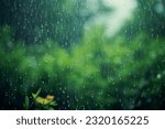 rain in nature background, monsoon